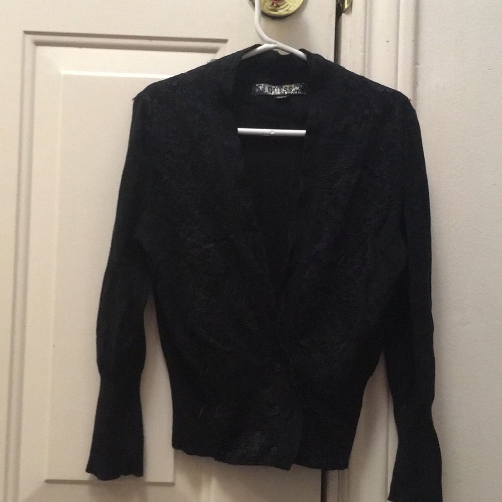 Guess Lace Rimmed Sweater